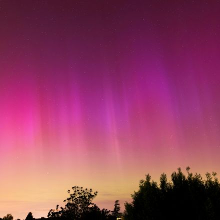 Aurora borealis in the sky over the uk